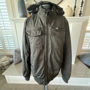 Tommy Hilfiger Army Green Bomber Nylon Insulated Jacket Size Large